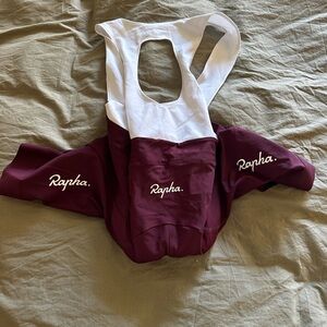 Rapha Cycling Bib Shorts - Burgundy and White, XS